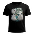 MagicMoon Three Arctic Fox Moon - Funny Animal Shirt, White Elephant Gift, Novelty T-Shirt
