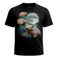 MagicMoon Three Armadillo Moon - Funny Animal Shirt, White Elephant Gift, Novelty T-Shirt