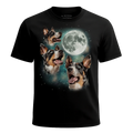 MagicMoon Three Australian Cattle Dog Moon - Funny Animal Shirt, White Elephant Gift, Novelty T-Shirt