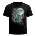 MagicMoon Three Baby Kangaroo Moon - Funny Animal Shirt, White Elephant Gift, Novelty T-Shirt