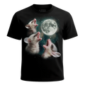 MagicMoon Three Baby Possum Moon - Funny Animal Shirt, White Elephant Gift, Novelty T-Shirt