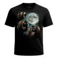 MagicMoon Three Bear Moon - Funny Animal Shirt, White Elephant Gift, Novelty T-Shirt