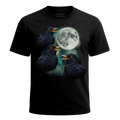 MagicMoon Three Blackbird Moon - Funny Animal Shirt, White Elephant Gift, Novelty T-Shirt