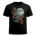 MagicMoon Three Bongo Moon - Funny Animal Shirt, White Elephant Gift, Novelty T-Shirt
