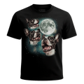 MagicMoon Three Boston Terrier Moon - Funny Animal Shirt, White Elephant Gift, Novelty T-Shirt