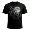 MagicMoon Three Brussels Griffon Moon - Funny Animal Shirt, White Elephant Gift, Novelty T-Shirt