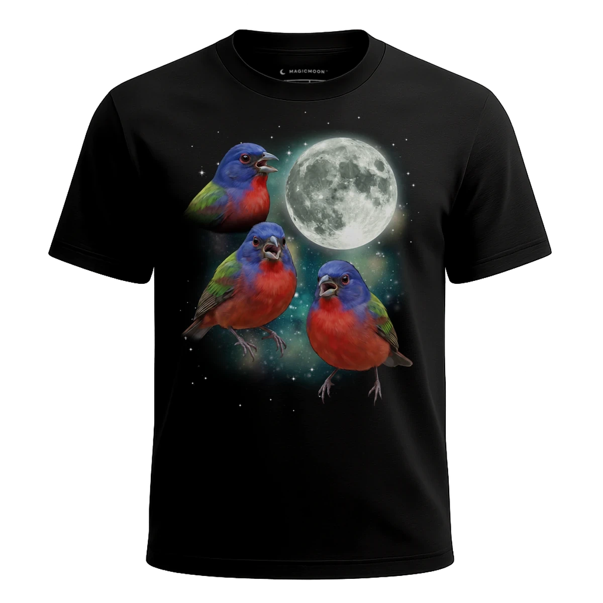 MagicMoon Three Bunting Moon - Funny Animal Shirt, White Elephant Gift, Novelty T-Shirt