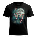 MagicMoon Three Candy Cane Moon - Christmas Gift Shirt, White Elephant Gift, Novelty T-Shirt