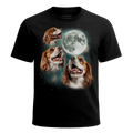 MagicMoon Three Cavalier King Charles Spaniel Moon - Funny Animal Shirt, White Elephant Gift, Novelty T-Shirt