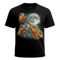 MagicMoon Three Chameleon Moon - Funny Animal Shirt, White Elephant Gift, Novelty T-Shirt