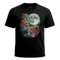 MagicMoon Three Cheetah Moon - Funny Animal Shirt, White Elephant Gift, Novelty T-Shirt