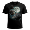 MagicMoon Three Chimpanzee Moon - Funny Animal Shirt, White Elephant Gift, Novelty T-Shirt