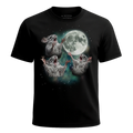 MagicMoon Three Chinchilla Moon - Funny Animal Shirt, White Elephant Gift, Novelty T-Shirt