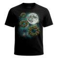 MagicMoon Three Christmas Wreath Moon - Christmas Gift Shirt, White Elephant Gift, Novelty T-Shirt