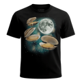 MagicMoon Three Clam Moon - Funny Animal Shirt, White Elephant Gift, Novelty T-Shirt