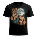 MagicMoon Three Cocker Spaniel Moon - Funny Animal Shirt, White Elephant Gift, Novelty T-Shirt