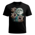 MagicMoon Three Cougar Moon - Funny Animal Shirt, White Elephant Gift, Novelty T-Shirt