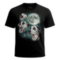 MagicMoon Three Dalmatian Moon - Funny Animal Shirt, White Elephant Gift, Novelty T-Shirt