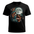 MagicMoon Three Doberman Pinscher Moon - Funny Animal Shirt, White Elephant Gift, Novelty T-Shirt