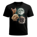 MagicMoon Three Dog Moon - Funny Animal Shirt, White Elephant Gift, Novelty T-Shirt