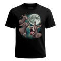 MagicMoon Three Donkey Moon - Funny Animal Shirt, White Elephant Gift, Novelty T-Shirt