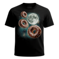 MagicMoon Three Donut Moon - Funny Food Shirt, White Elephant Gift, Novelty T-Shirt