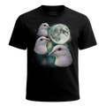 MagicMoon Three Dove Moon - Funny Animal Shirt, White Elephant Gift, Novelty T-Shirt