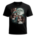 MagicMoon Three English Springer Spaniel Moon - Funny Animal Shirt, White Elephant Gift, Novelty T-Shirt