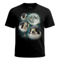 MagicMoon Three Falcon Moon - Funny Animal Shirt, White Elephant Gift, Novelty T-Shirt