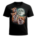 MagicMoon Three Fox Moon - Funny Animal Shirt, White Elephant Gift, Novelty T-Shirt