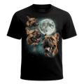 MagicMoon Three French Bulldog Brown Moon - Funny Animal Shirt, White Elephant Gift, Novelty T-Shirt