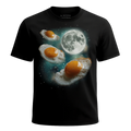 MagicMoon Three Fried Eggs Moon - Funny Food Shirt, White Elephant Gift, Novelty T-Shirt