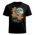 MagicMoon Three Gingerbread Men Moon - Christmas Gift Shirt, White Elephant Gift, Novelty T-Shirt
