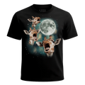 MagicMoon Three Giraffe Moon - Funny Animal Shirt, White Elephant Gift, Novelty T-Shirt