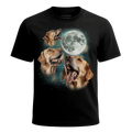 MagicMoon Three Golden Retriever Moon - Funny Animal Shirt, White Elephant Gift, Novelty T-Shirt