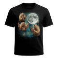 MagicMoon Three Gopher Moon - Funny Animal Shirt, White Elephant Gift, Novelty T-Shirt