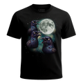 MagicMoon Three Grackle Moon - Funny Animal Shirt, White Elephant Gift, Novelty T-Shirt