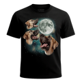 MagicMoon Three Great Dane Moon - Funny Animal Shirt, White Elephant Gift, Novelty T-Shirt