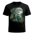 MagicMoon Three Green Chameleon Moon - Funny Animal Shirt, White Elephant Gift, Novelty T-Shirt