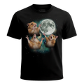 MagicMoon Three Hamster Moon - Funny Animal Shirt, White Elephant Gift, Novelty T-Shirt
