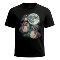 MagicMoon Three Hawk Moon - Funny Animal Shirt, White Elephant Gift, Novelty T-Shirt