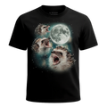 MagicMoon Three Hedgehog Moon - Funny Animal Shirt, White Elephant Gift, Novelty T-Shirt