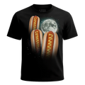 MagicMoon Three Hot Dog Moon - Funny Food Shirt, White Elephant Gift, Novelty T-Shirt