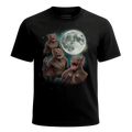 MagicMoon Three Human Bat Moon - Funny Novelty Shirt, White Elephant Gift, Novelty T-Shirt