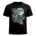 MagicMoon Three Jackalope Moon - Funny Novelty Shirt, White Elephant Gift, Novelty T-Shirt