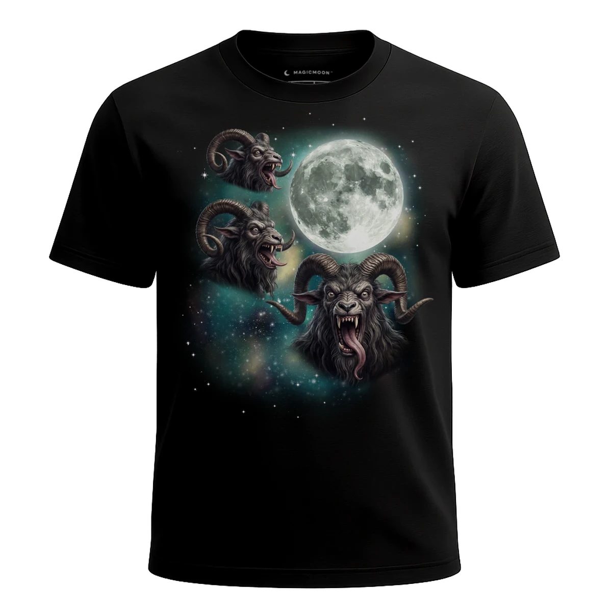 MagicMoon Three Krampus Moon - Halloween Costume Shirt, White Elephant Gift, Novelty T-Shirt