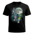 MagicMoon Three Lava Lamps Moon - Funny Novelty Shirt, White Elephant Gift, Novelty T-Shirt