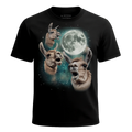 MagicMoon Three Llama Moon - Funny Animal Shirt, White Elephant Gift, Novelty T-Shirt