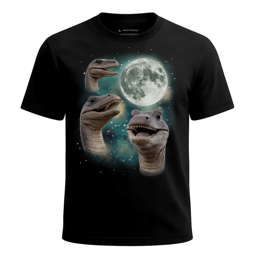 MagicMoon Three Loch Ness Monster Moon - Funny Novelty Shirt, White Elephant Gift, Novelty T-Shirt