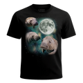 MagicMoon Three Manatee Moon - Funny Animal Shirt, White Elephant Gift, Novelty T-Shirt